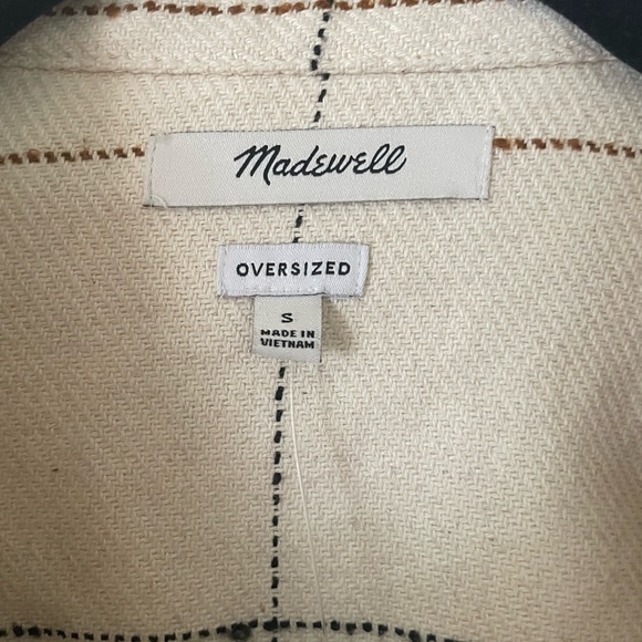 NWT Bouclé Oversized Shirt-Jacket in Windowpane - Picture 5 of 6